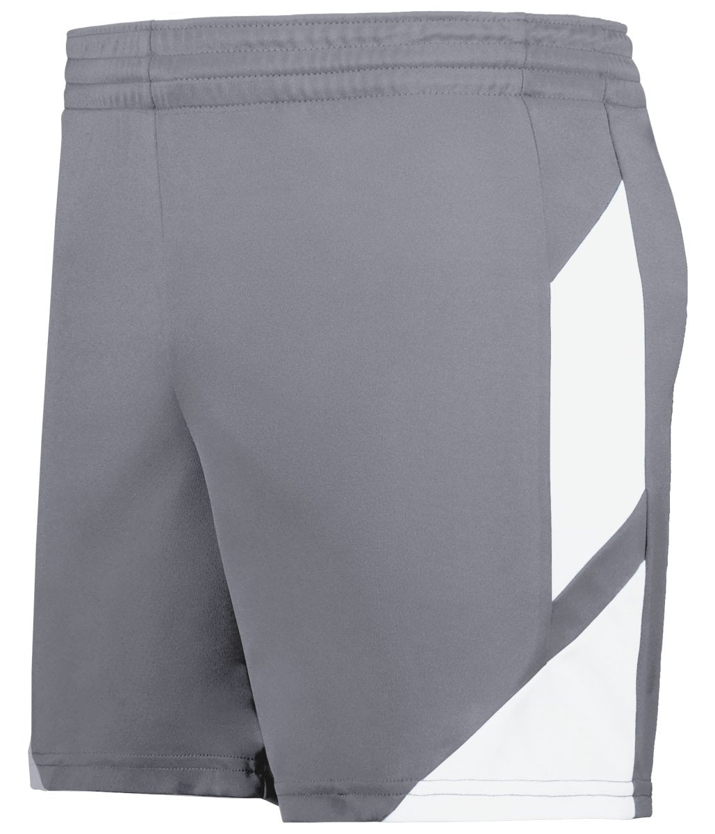 Augusta Sportswear Ladies Step - Back Modern Fit Basketball Shorts 1738 GRAPHITE/WHITE S