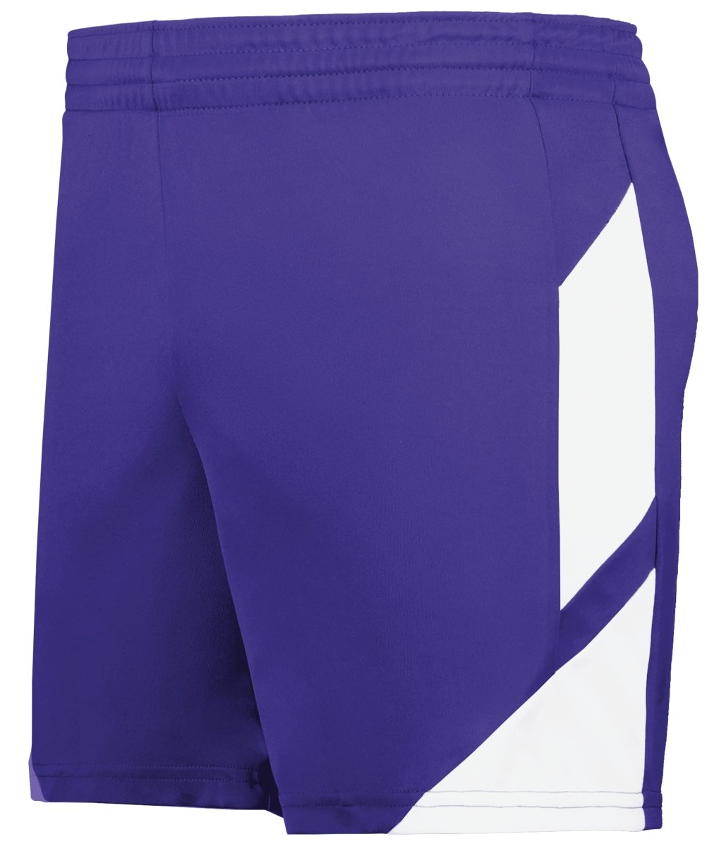 Augusta Sportswear Ladies Step - Back Modern Fit Basketball Shorts 1738 PURPLE/WHITE S