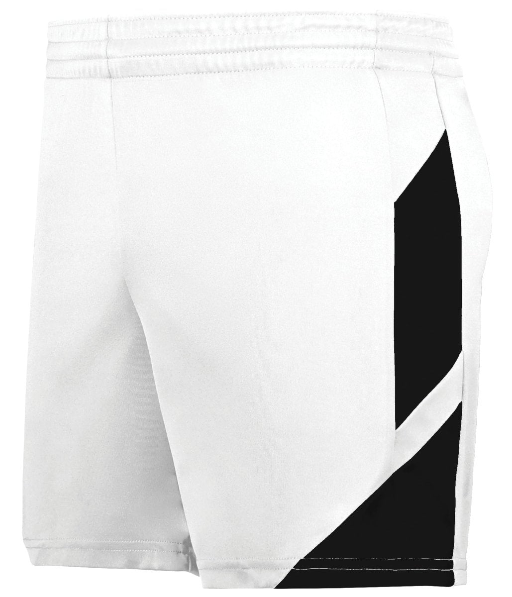 Augusta Sportswear Ladies Step - Back Modern Fit Basketball Shorts 1738 WHITE/BLACK S