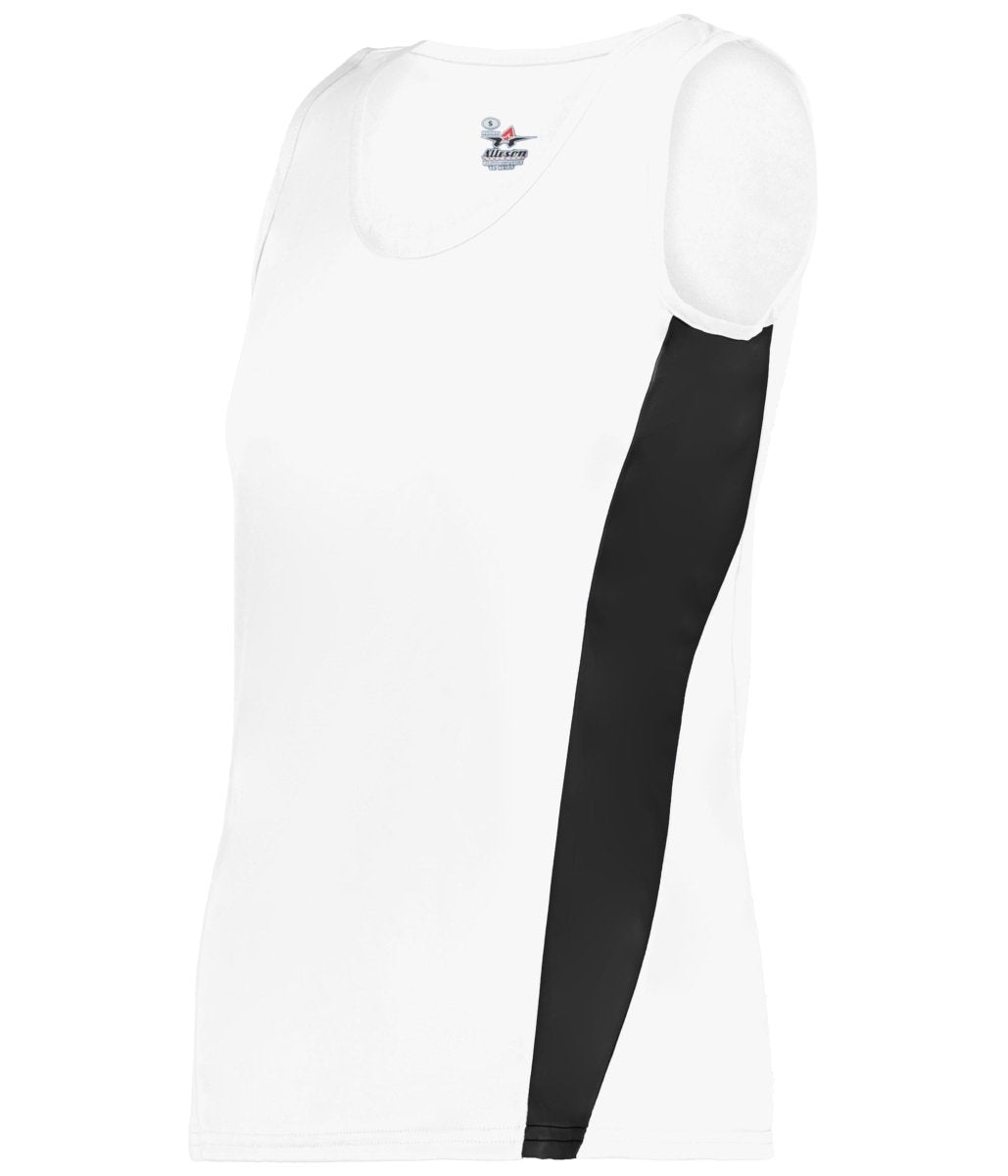 Augusta Sportswear LADIES STRIDE SINGLET - Augusta Sportswear 896700 WHITE/BLACK (BA) S