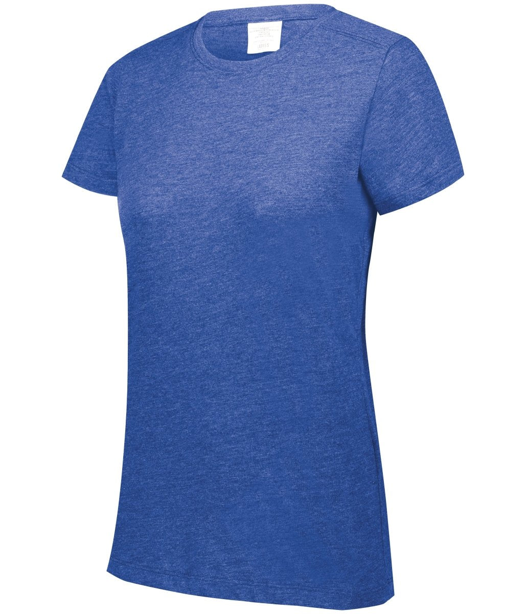 Augusta Sportswear Ladies Tri - Blend Tee 3067 ROYAL HEATHER S