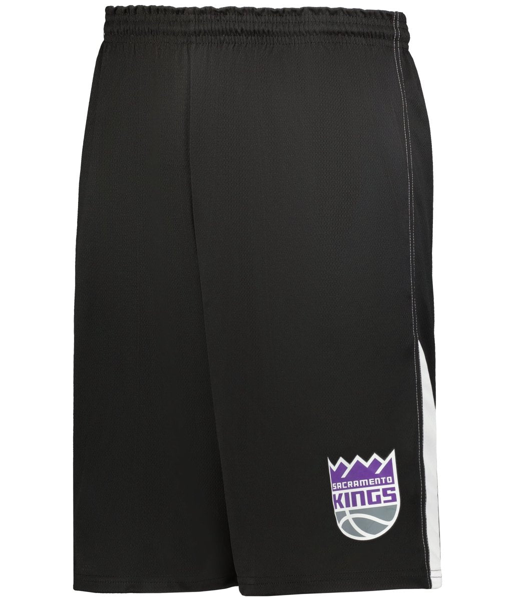 Augusta Sportswear NBA LOGO'D SHORTS - Augusta Sportswear A205LA NBA BK/WHITE/SAC KINGS S