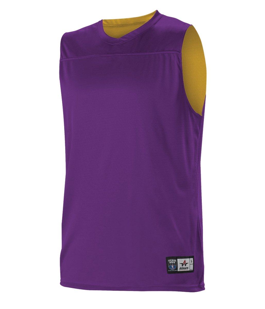 Augusta Sportswear NBA REVERSIBLE TEAM BASKETBALL JERSEY - Augusta Sportswear A105BA PURPLE/GOLD (BA) S