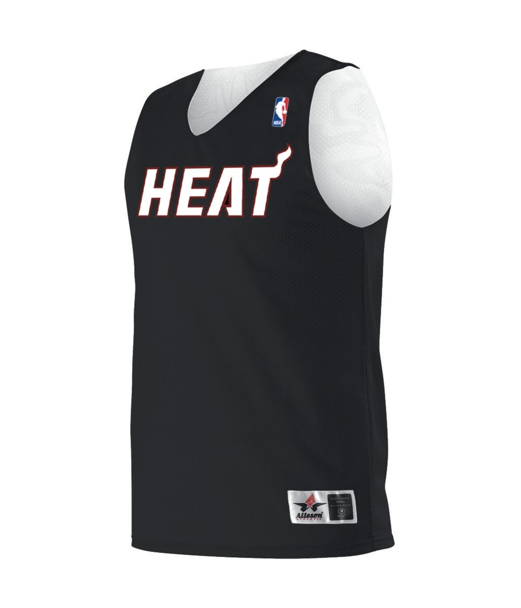 Augusta Sportswear NBA REVERSIBLE TEAM BASKETBALL JERSEY - Augusta Sportswear A115LA NBA BLACK/WHITE/MIAMI HEAT S