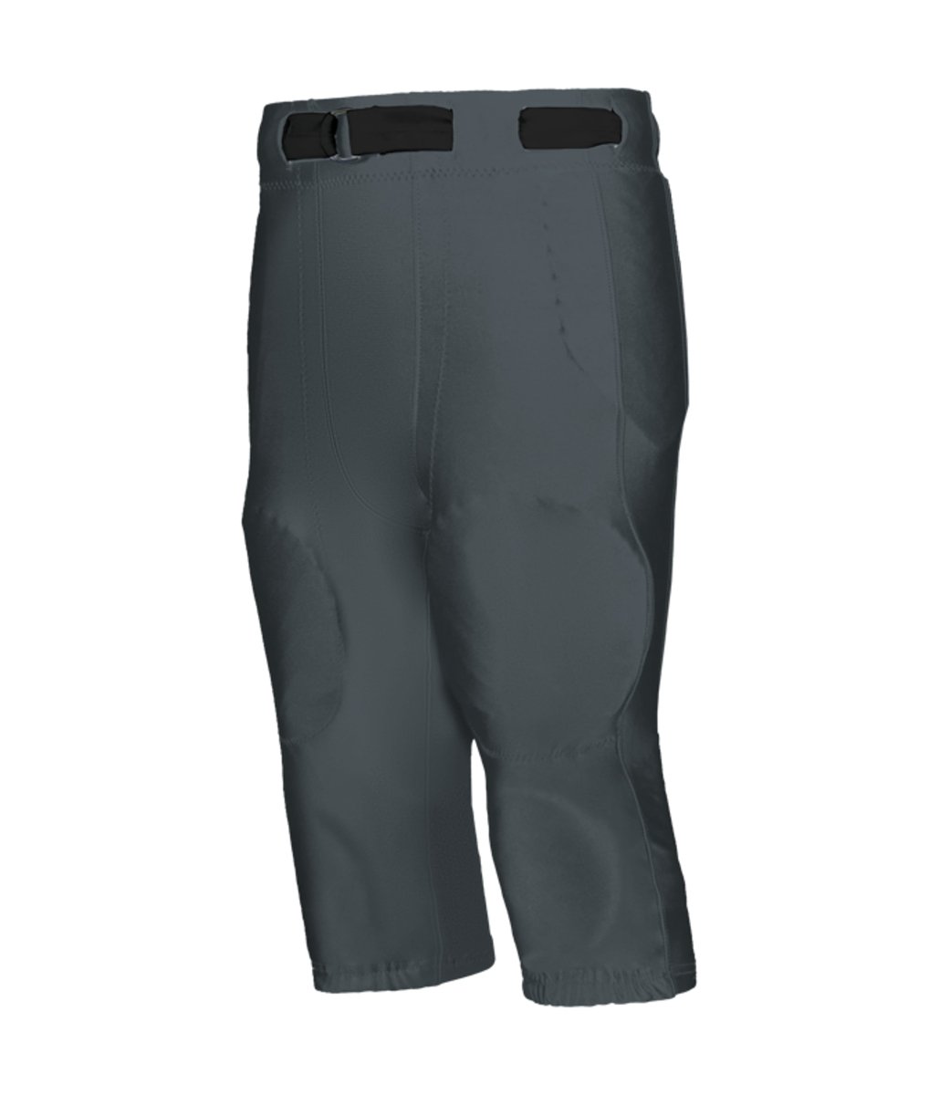 Augusta Sportswear No Fly Football Pant With Slotted Waist 675NF CHARCOAL SOLID (BA) S