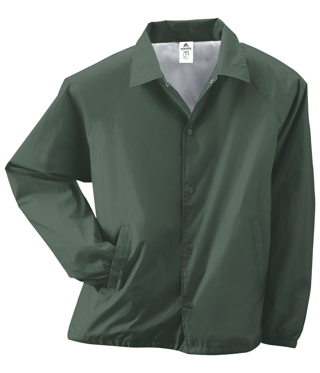 Augusta Sportswear Nylon Coach's Jacket/Lined 3100 DARK GREEN S