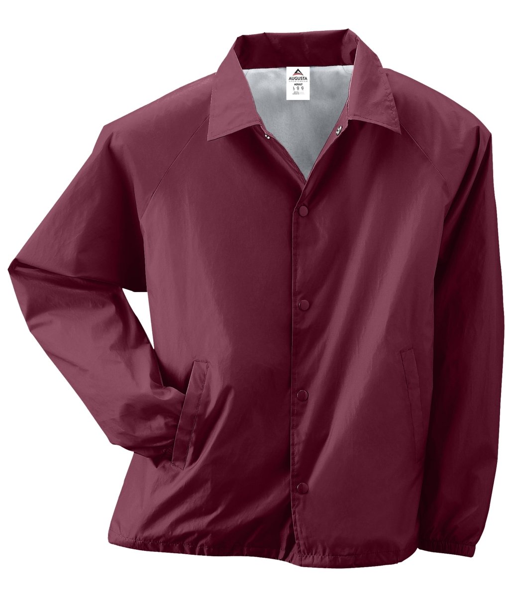Augusta Sportswear Nylon Coach's Jacket/Lined 3100 MAROON S