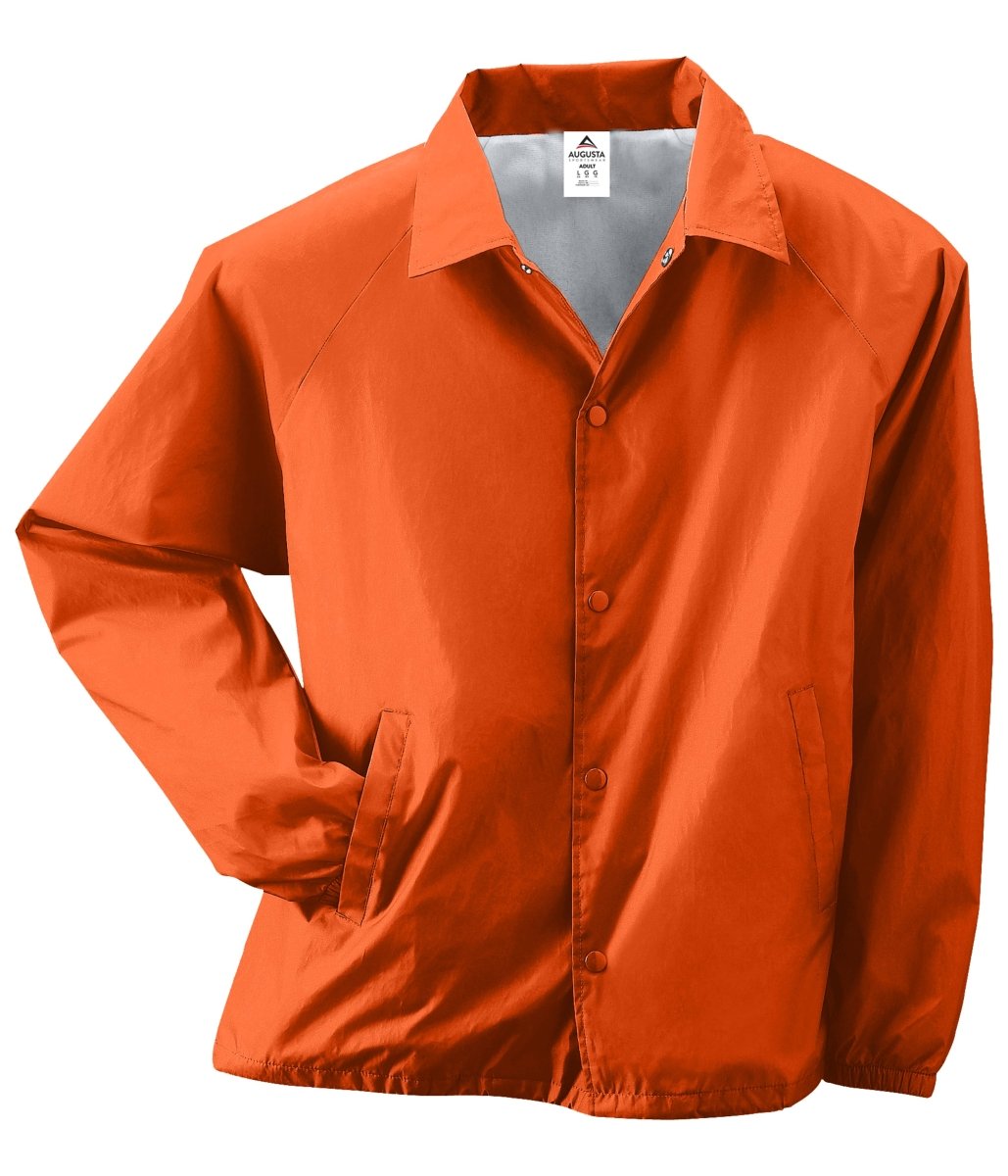 Augusta Sportswear Nylon Coach's Jacket/Lined 3100 ORANGE S