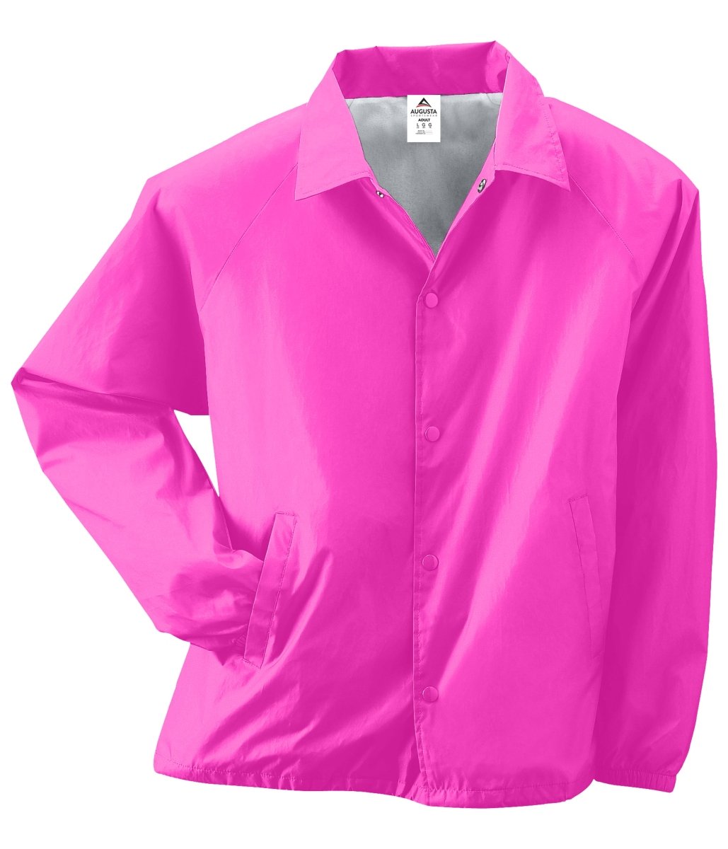 Augusta Sportswear Nylon Coach's Jacket/Lined 3100 POWER PINK S