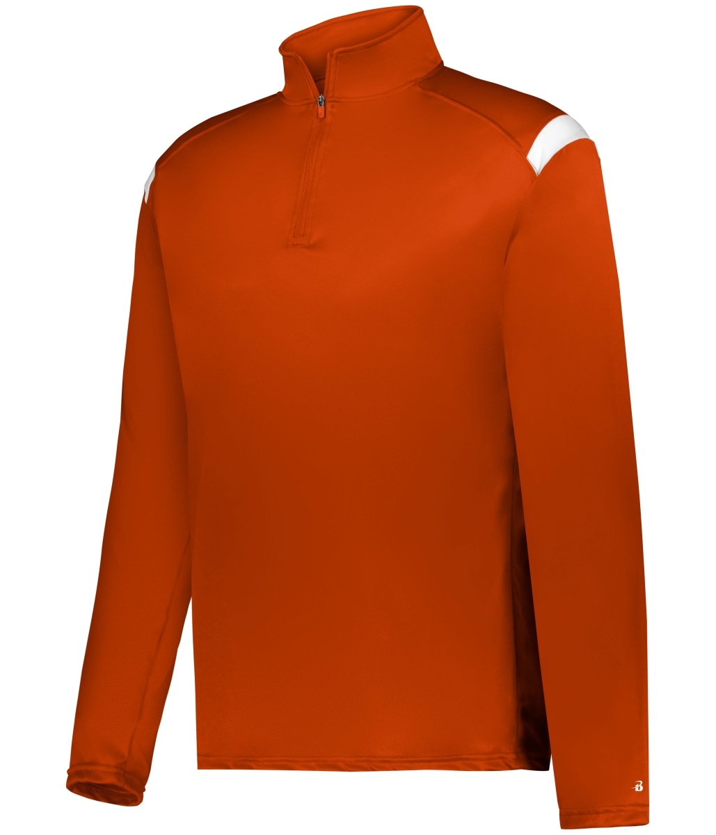 Augusta Sportswear ON THE RISE 1/4 ZIP PULLOVER 426500 BT. ORANGE/WHITE (BA) S