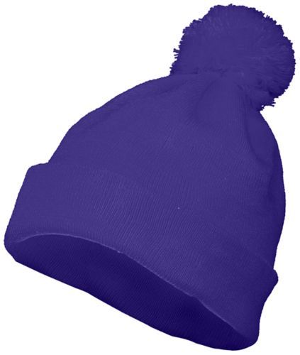 Augusta Sportswear Pom Beanie 6816 PURPLE OS