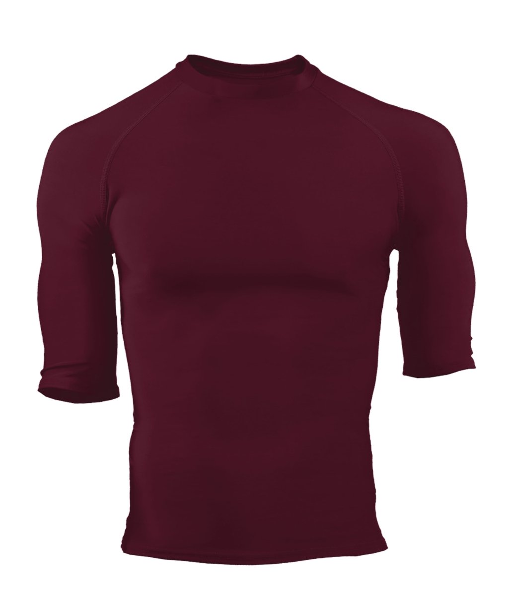 Augusta Sportswear PRO COMPRESSION 1/2 SLEEVE CREW 462700 MAROON (BA) S