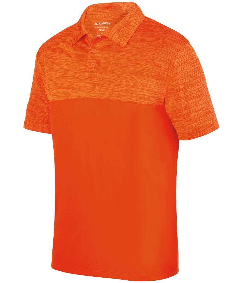 Augusta Sportswear Shadow Tonal Heather Polo 5412 ORANGE S