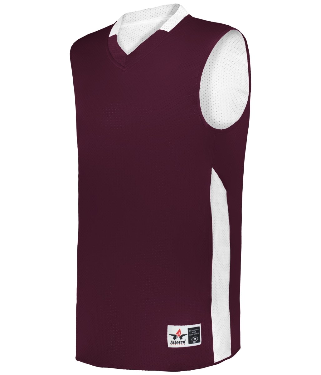 Augusta Sportswear SINGLE - PLY REVERSBILE BASKETBALL JERSEY 589RSP LIGHT MAROON/WHITE (BA) S