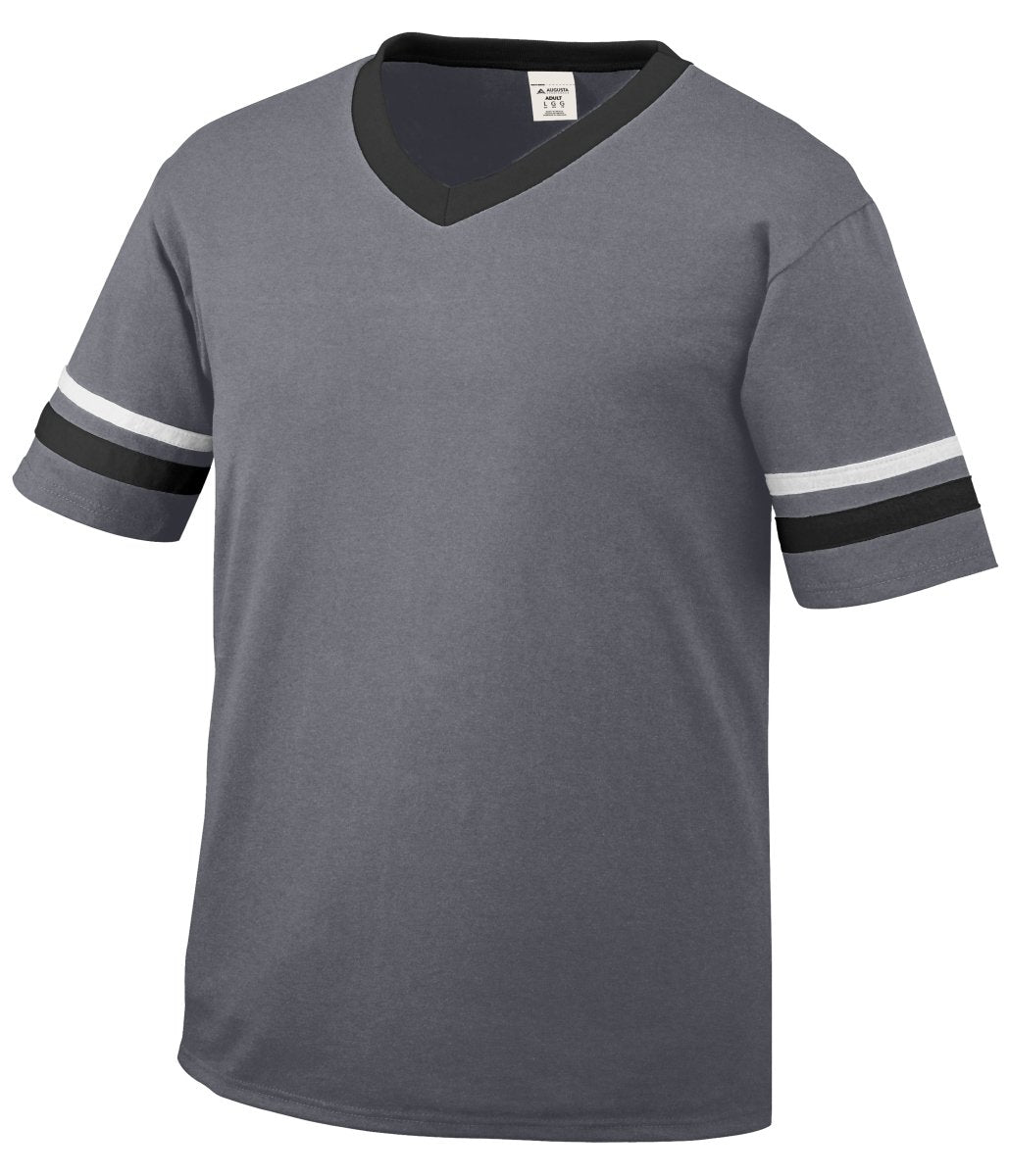 Augusta Sportswear Sleeve Stripe Jersey 360 GRAPHITE/BLACK/WHITE S