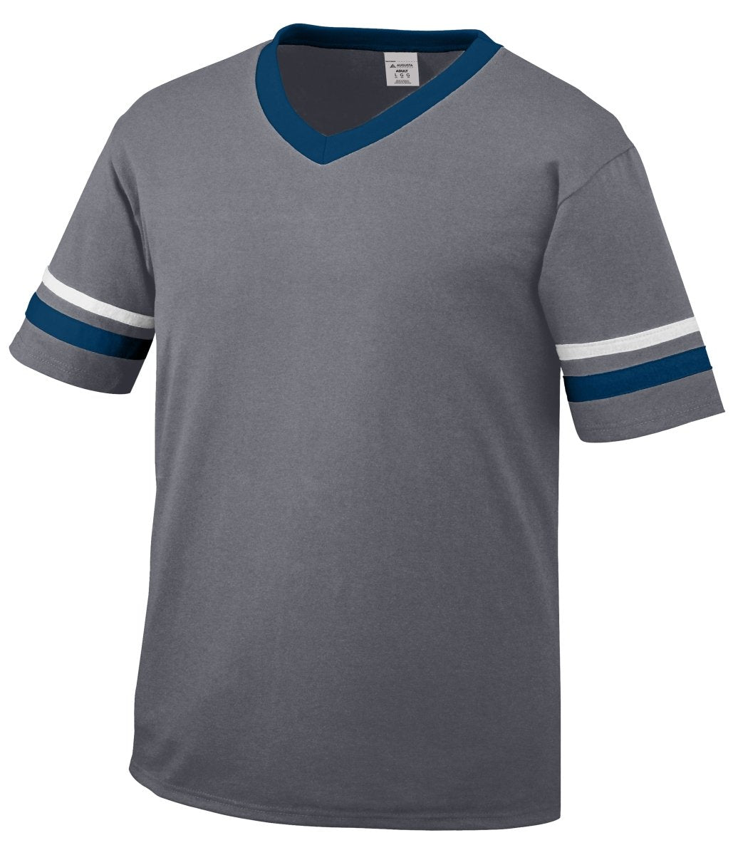 Augusta Sportswear Sleeve Stripe Jersey 360 GRAPHITE/NAVY/WHITE S