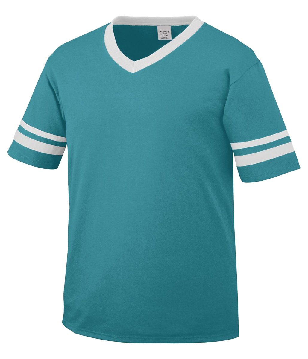 Augusta Sportswear Sleeve Stripe Jersey 360 TEAL/WHITE S