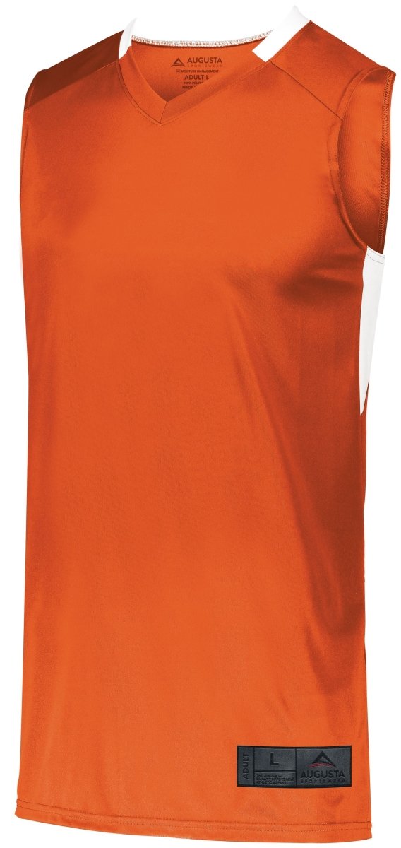 Augusta Sportswear Step - Back Basketball Jersey 1730 ORANGE/WHITE S
