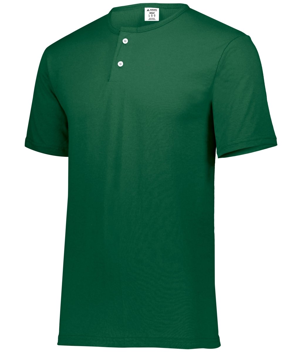 Augusta Sportswear Two - Button Baseball Jersey 580 DARK GREEN S