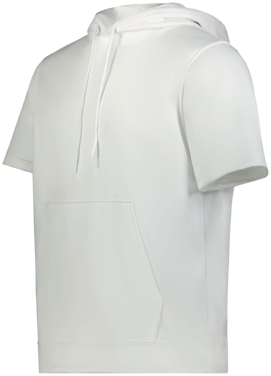 Augusta Sportswear Wicking Fleece Short Sleeve Hoodie 6871 WHITE S