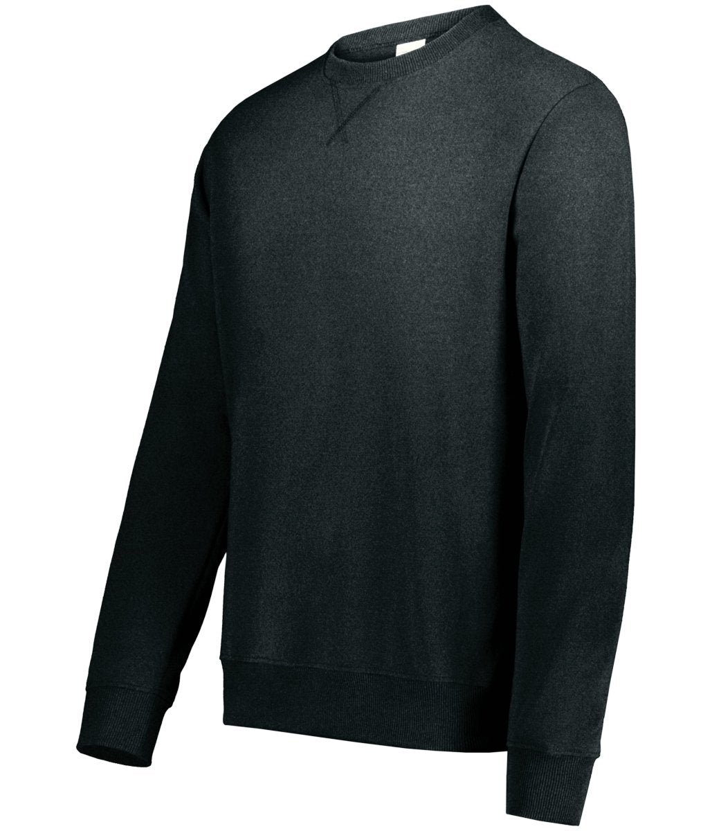 Augusta Sportswear Youth All - Day Core Basics Fleece Crew 6958 ONYX HEATHER S