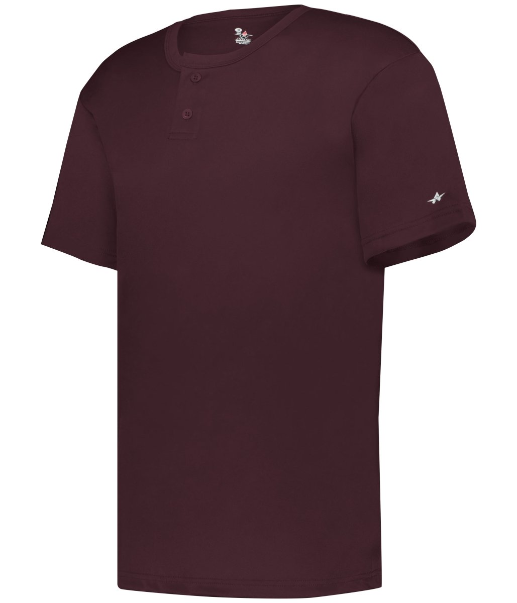 Augusta Sportswear YOUTH B - CORE TWO - BUTTON BASEBALL JERSEY 293000 MAROON (BA) S