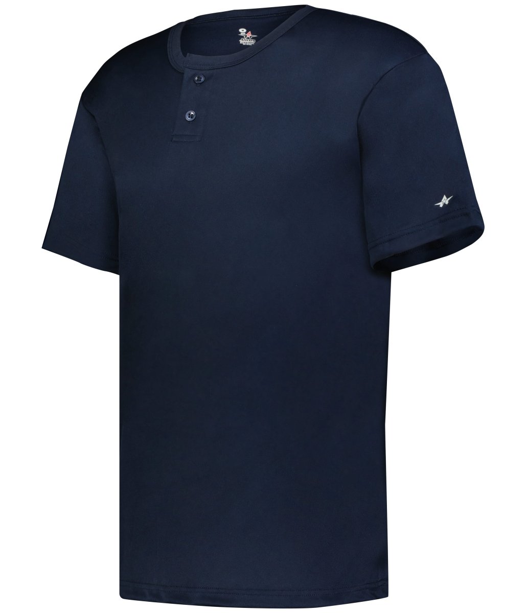 Augusta Sportswear YOUTH B - CORE TWO - BUTTON BASEBALL JERSEY 293000 NAVY (BA) S