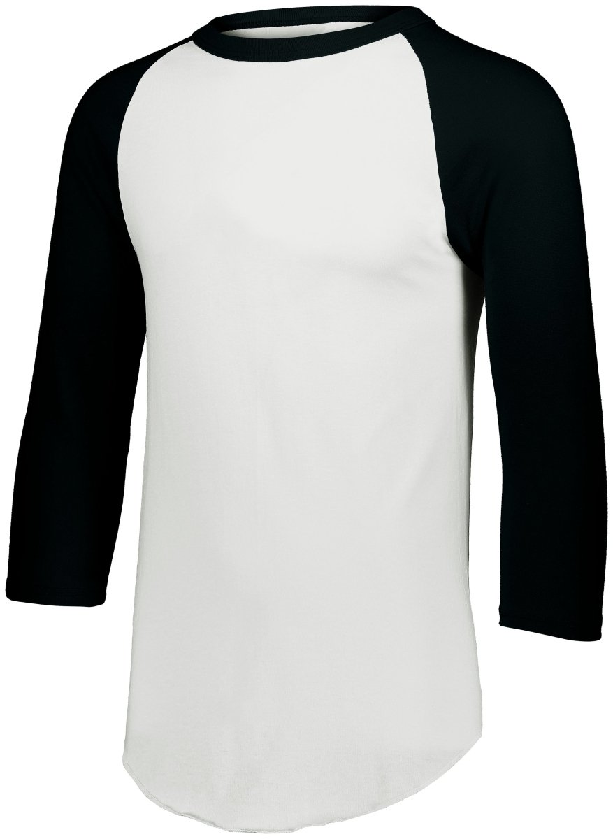 Augusta Sportswear Youth Baseball 3/4 Sleeve Tee 2.0 4421 WHITE/BLACK S