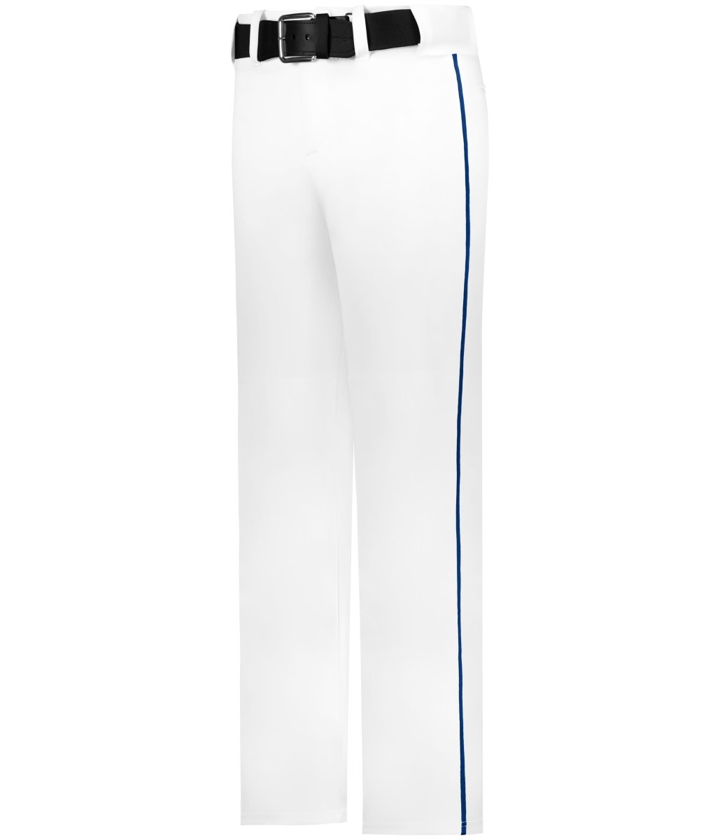 Augusta Sportswear YOUTH BASEBALL PANT WITH BRAID 605WLBY WHITE/ROYAL (BA) S