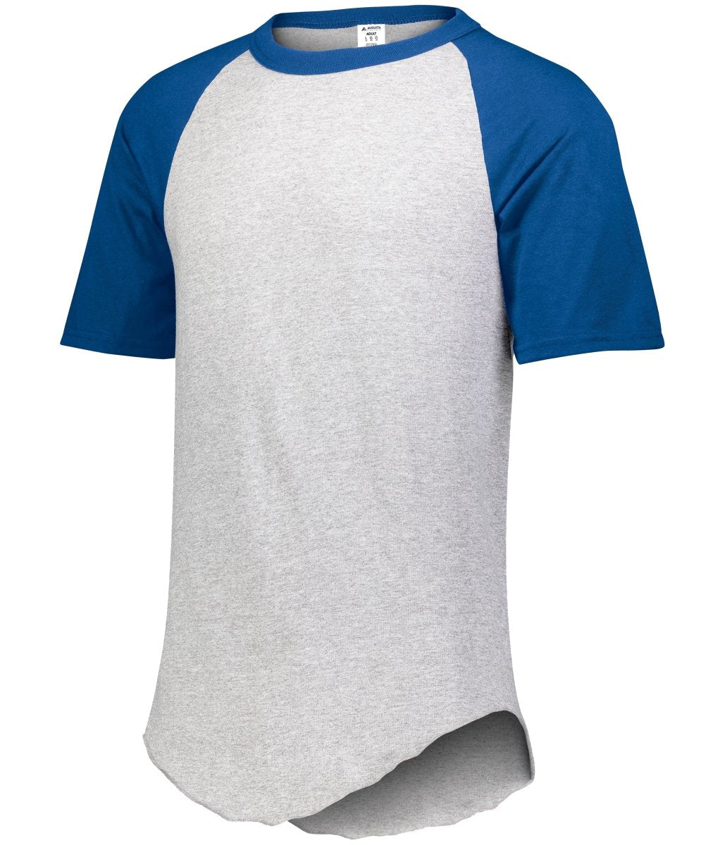 Augusta Sportswear Youth Baseball Short Sleeve Tee 2.0 424 ATHLETIC HEATHER/ROYAL S