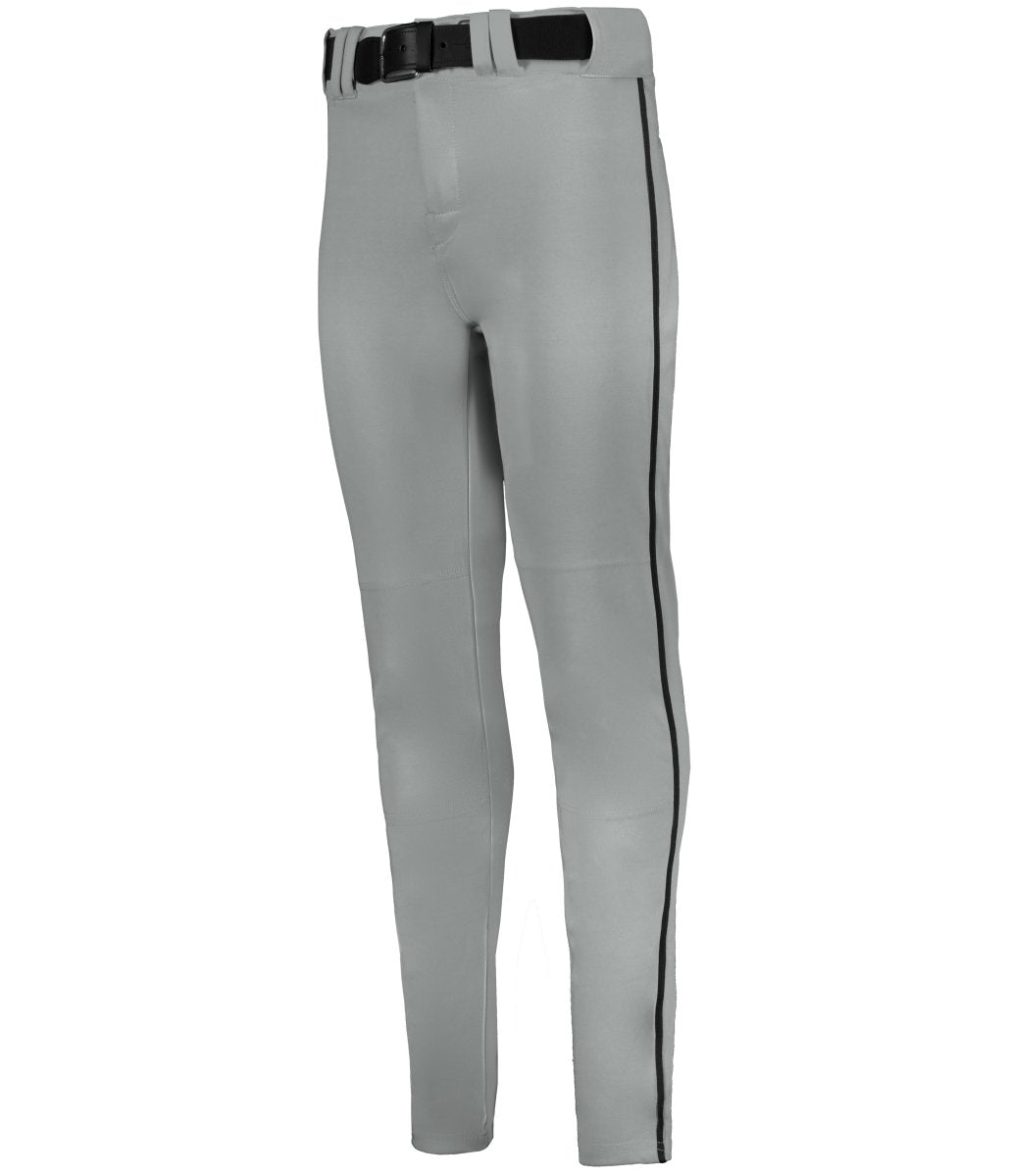 Augusta Sportswear YOUTH CRUSH TAPERED BASEBALL PANT WITH BRAID 657CTBY GREY/BLACK (BA) S