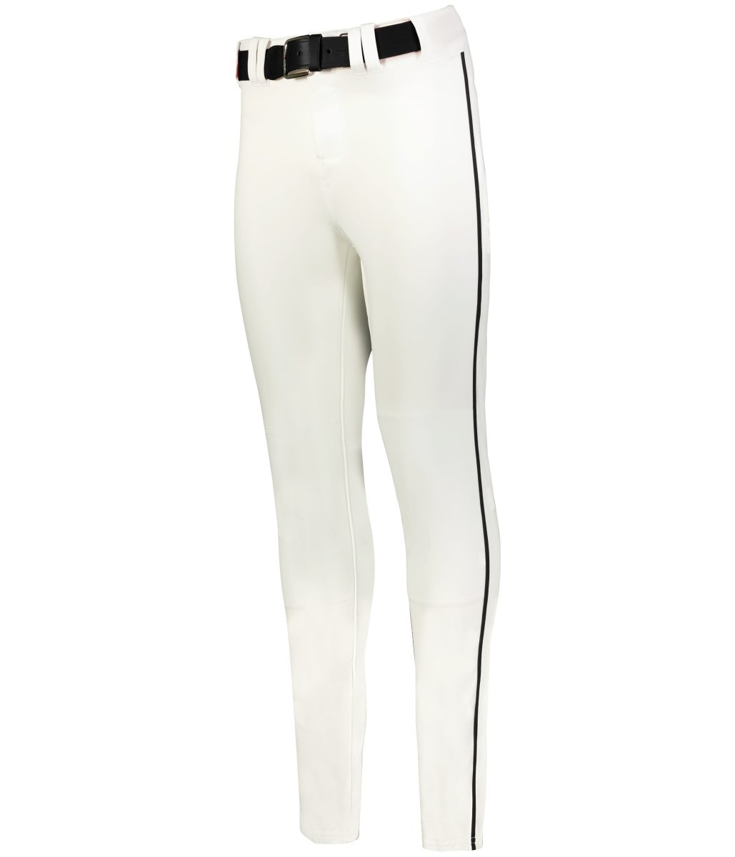 Augusta Sportswear YOUTH CRUSH TAPERED BASEBALL PANT WITH BRAID 657CTBY WHITE/BLACK (BA) S