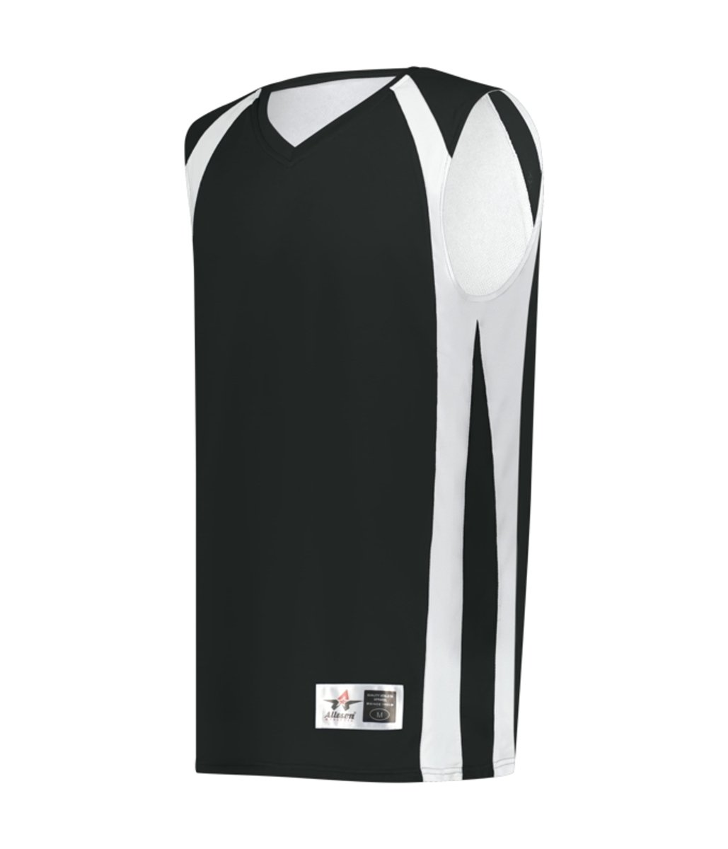 Augusta Sportswear YOUTH DOUBLE - PLY REVERSIBLE BASKETBALL JERSEY 54MMRY BLACK/WHITE (BA) S
