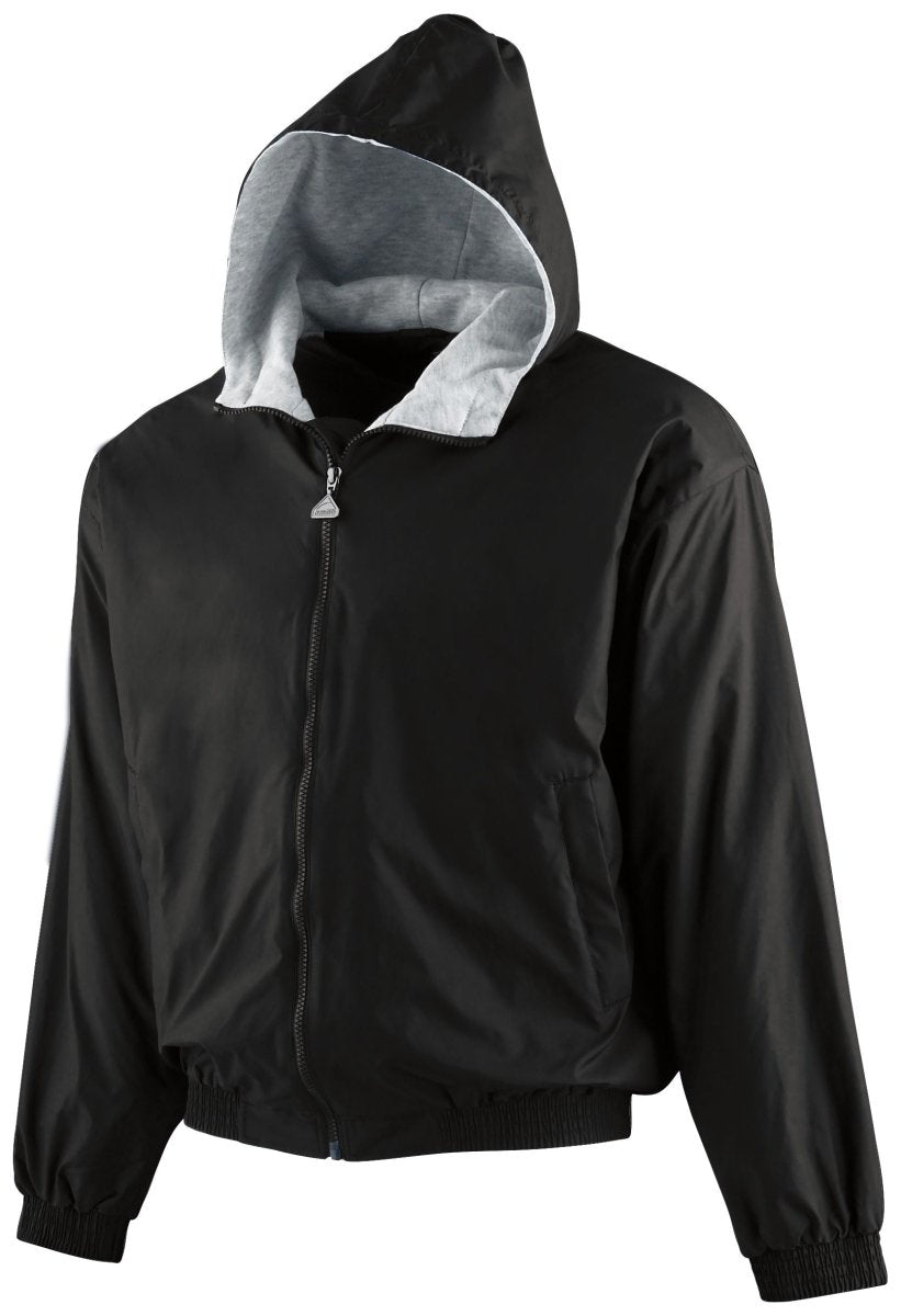 Augusta Sportswear Youth Hooded Taffeta Jacket/Fleece Lined 3281 BLACK S