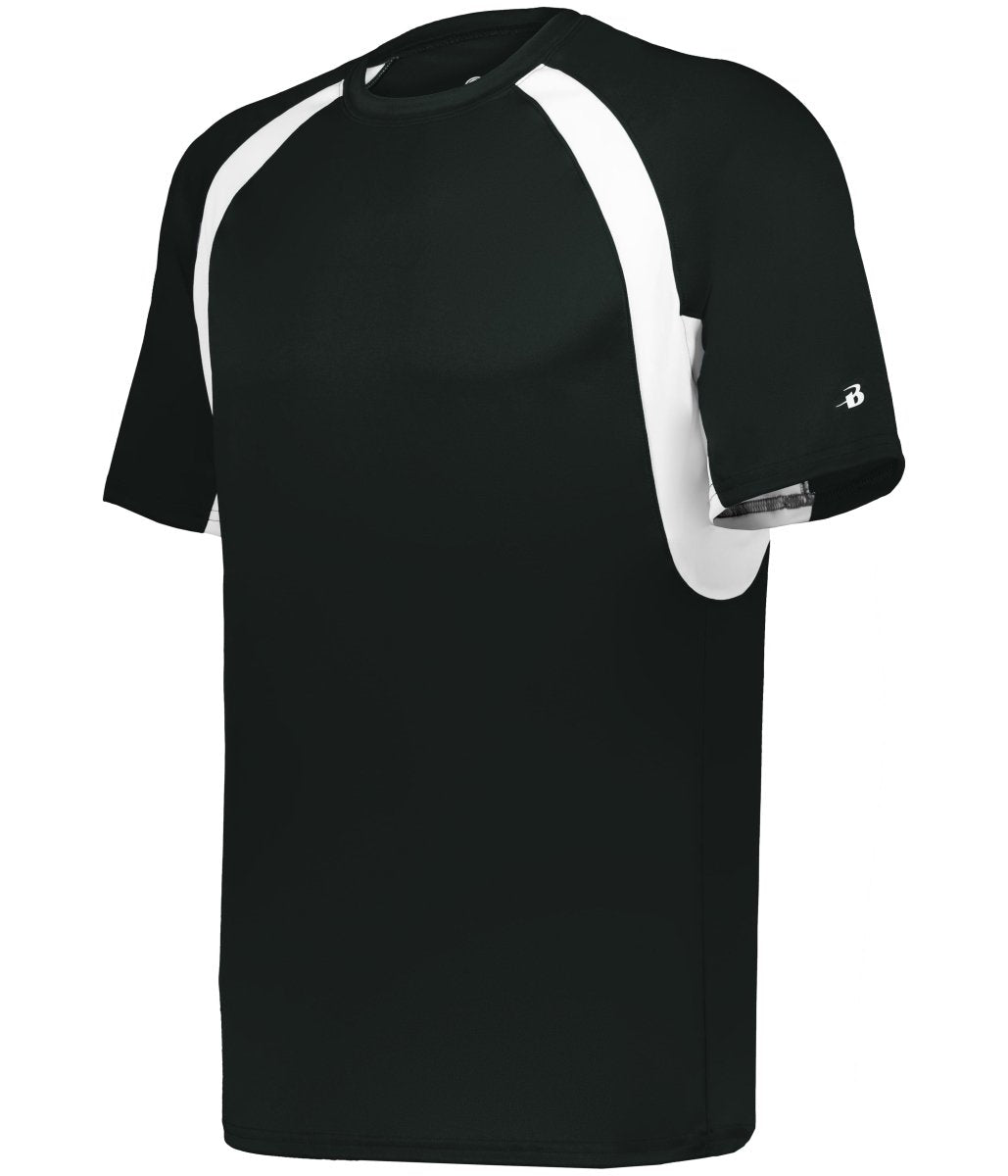 Augusta Sportswear YOUTH HOOK TEE 214400 BLACK/WHITE (BA) S