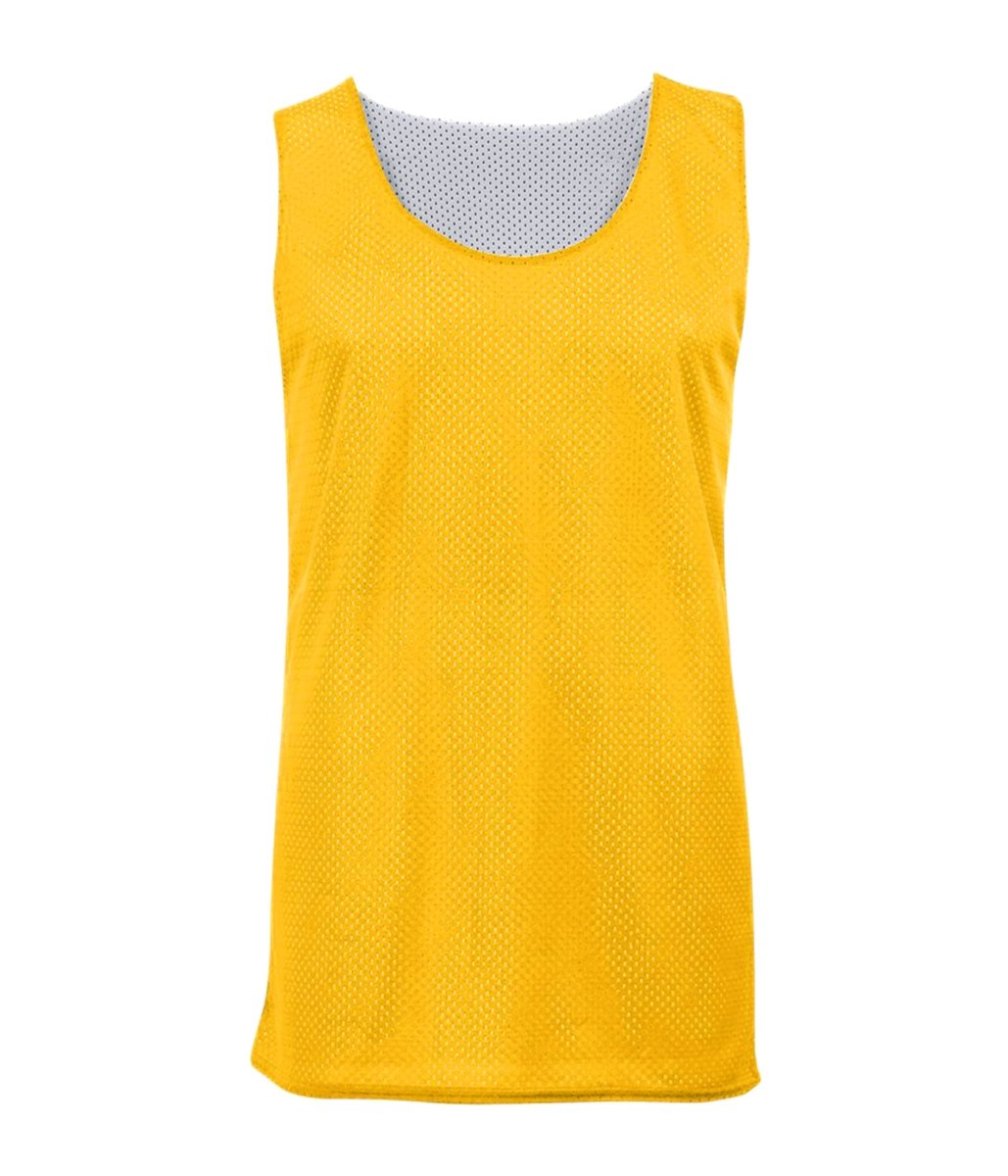 Augusta Sportswear YOUTH MESH REVERSIBLE BASKETBALL JERSEY 252900 GOLD/WHITE (BA) S