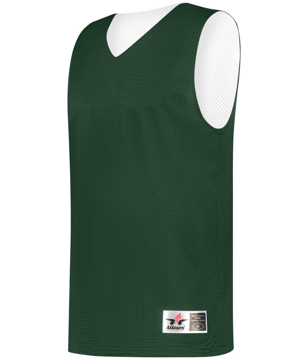 Augusta Sportswear YOUTH MESH REVERSIBLE PRACTICE BASKETBALL JERSEY 560RY FOREST/WHITE (BA) S