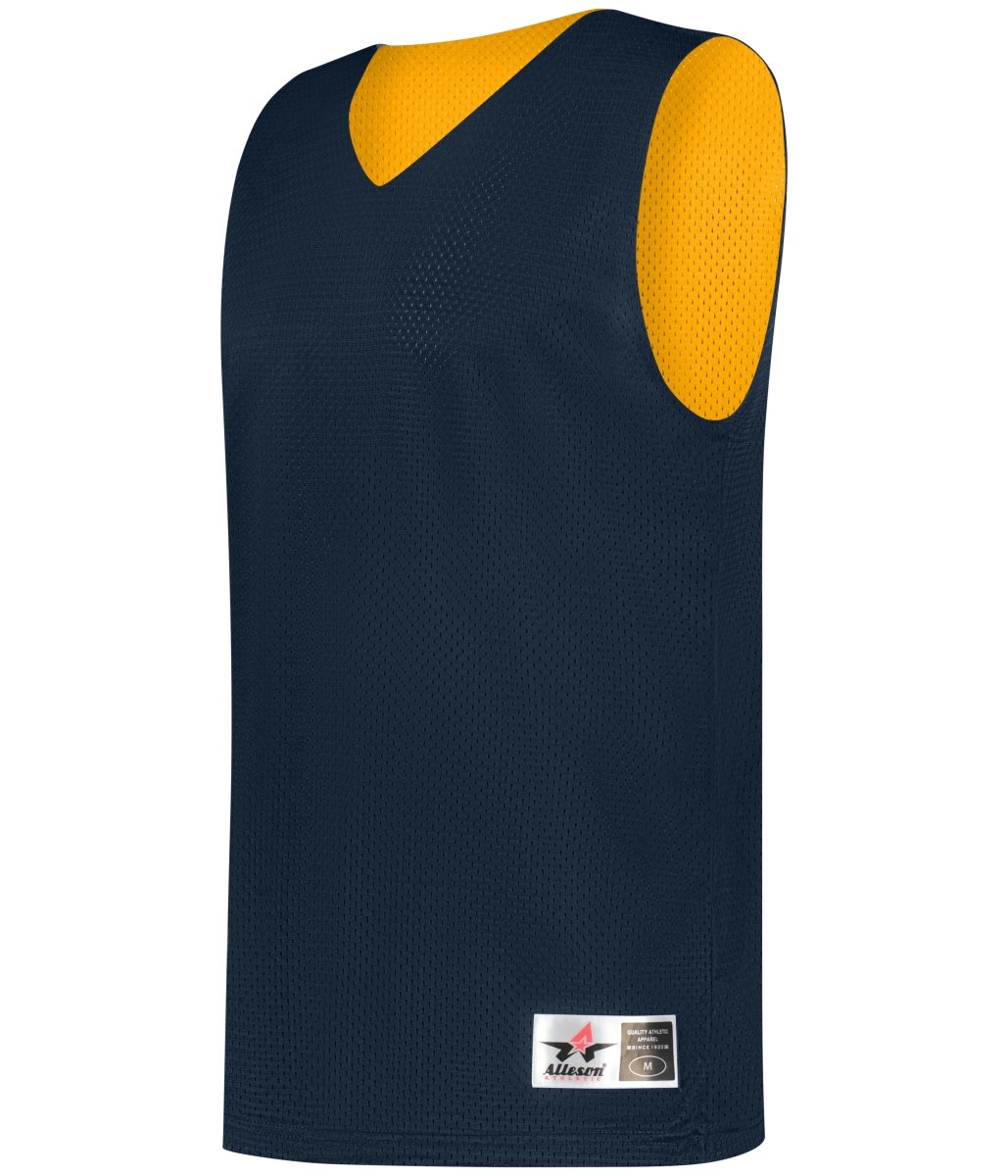 Augusta Sportswear YOUTH MESH REVERSIBLE PRACTICE BASKETBALL JERSEY 560RY NAVY/GOLD (BA) S