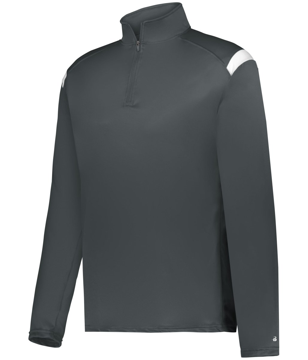 Augusta Sportswear YOUTH ON THE RISE 1/4 ZIP PULLOVER 226500 GRAPHITE/WHITE (BA) S