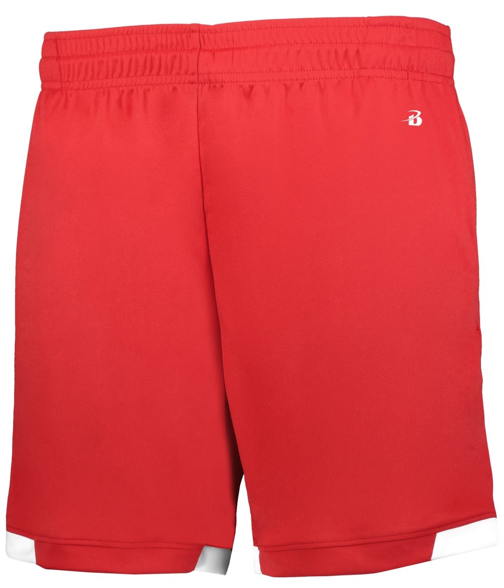 Augusta Sportswear YOUTH ON THE RISE SHORTS WITH POCKETS 225900 RED/WHITE (BA) XXS