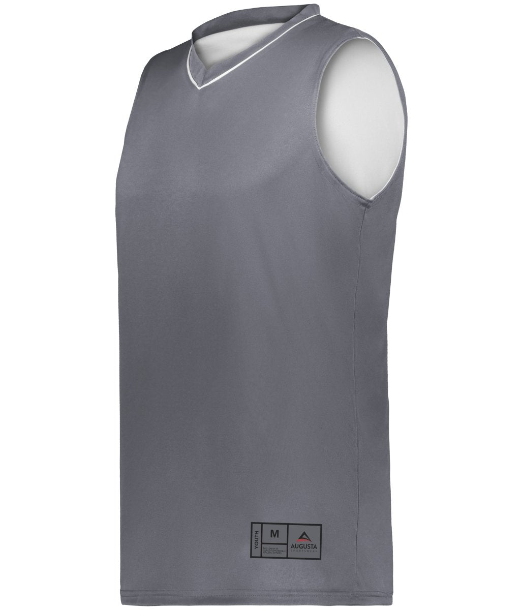 Augusta Sportswear Youth Reversible Two - Color Jersey 153 GRAPHITE/WHITE S