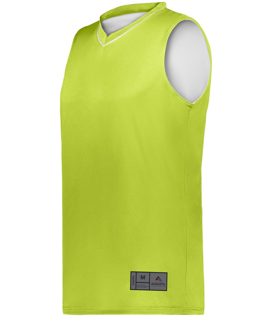 Augusta Sportswear Youth Reversible Two - Color Jersey 153 LIME/WHITE S