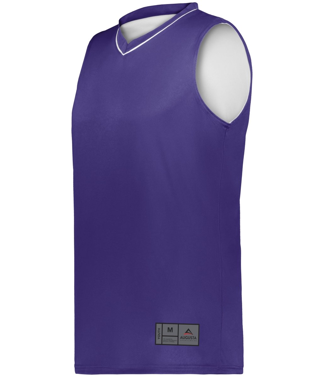 Augusta Sportswear Youth Reversible Two - Color Jersey 153 PURPLE/WHITE S