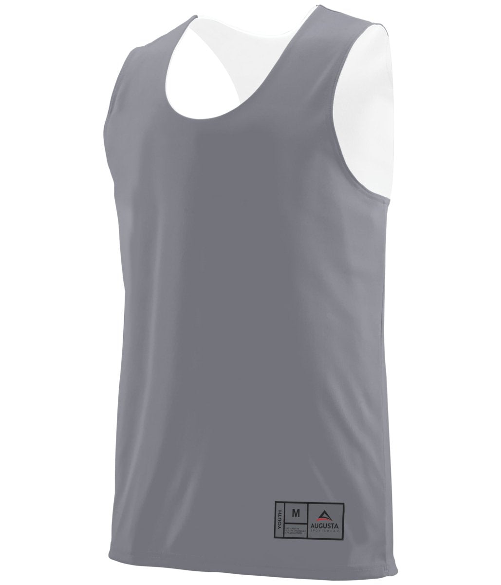 Augusta Sportswear Youth Reversible Wicking Jersey 149 GRAPHITE/WHITE S