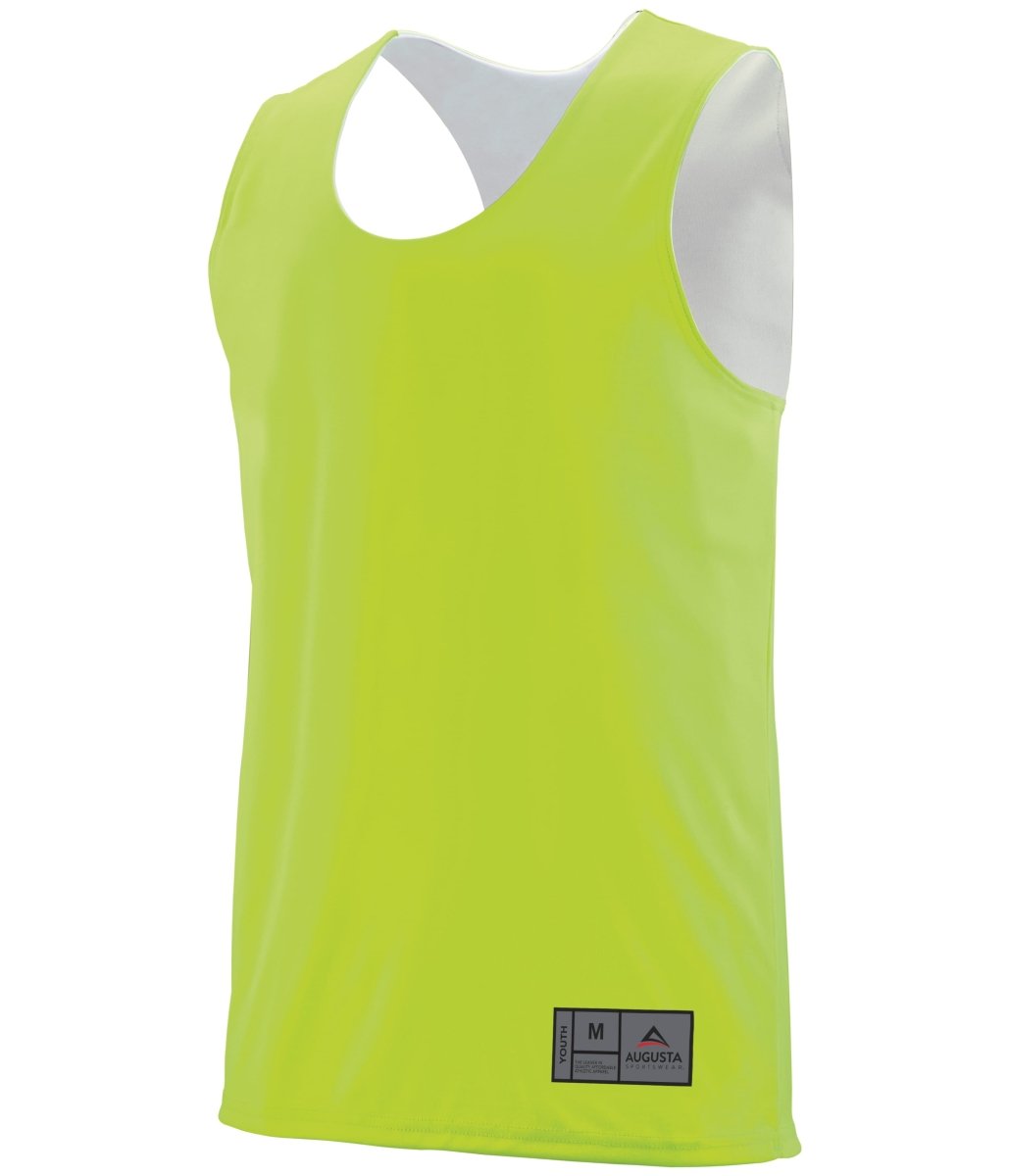 Augusta Sportswear Youth Reversible Wicking Jersey 149 LIME/WHITE S