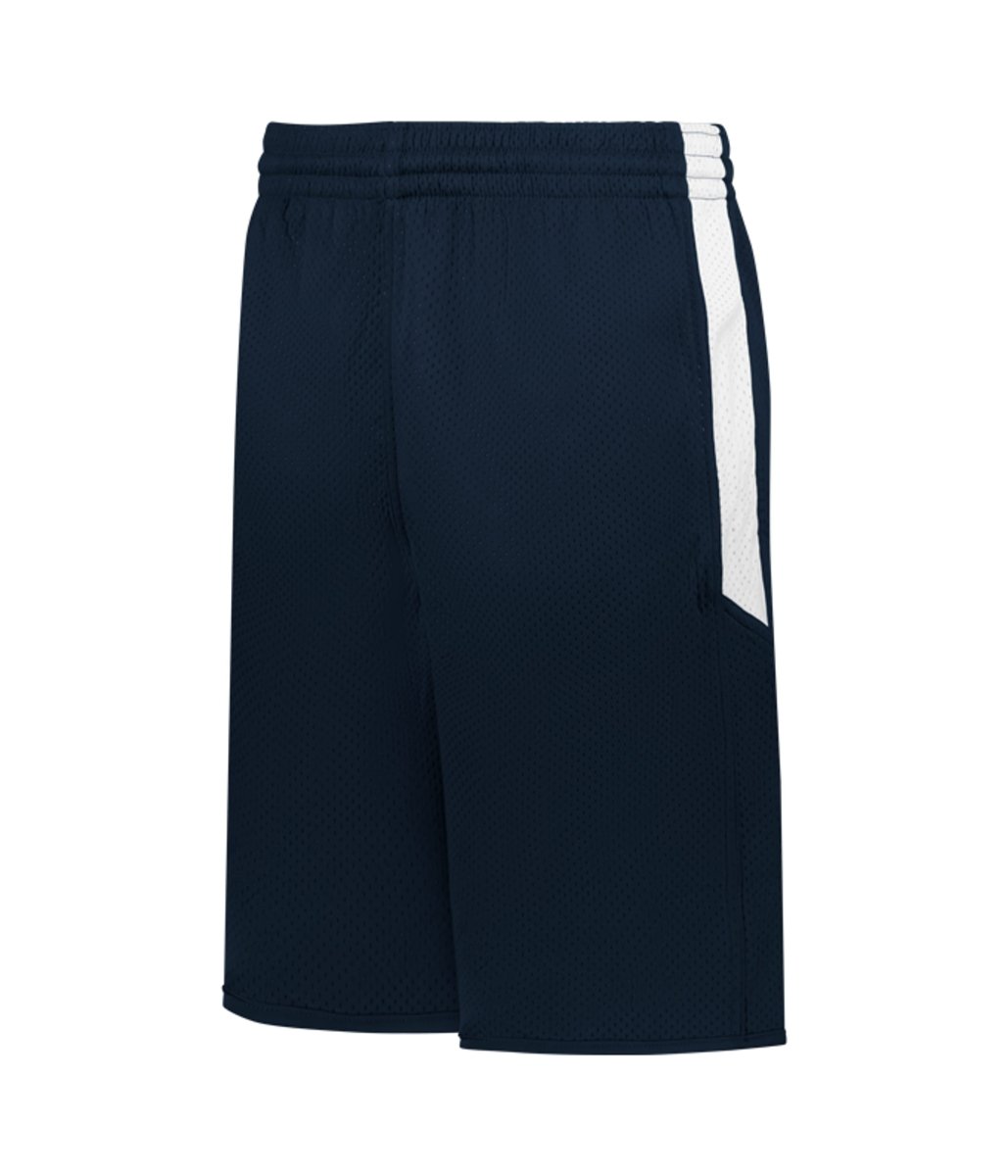 Augusta Sportswear YOUTH SINGLE - PLY REVERSIBLE BASKETBALL SHORTS 589PSPY NAVY/WHITE (BA) S