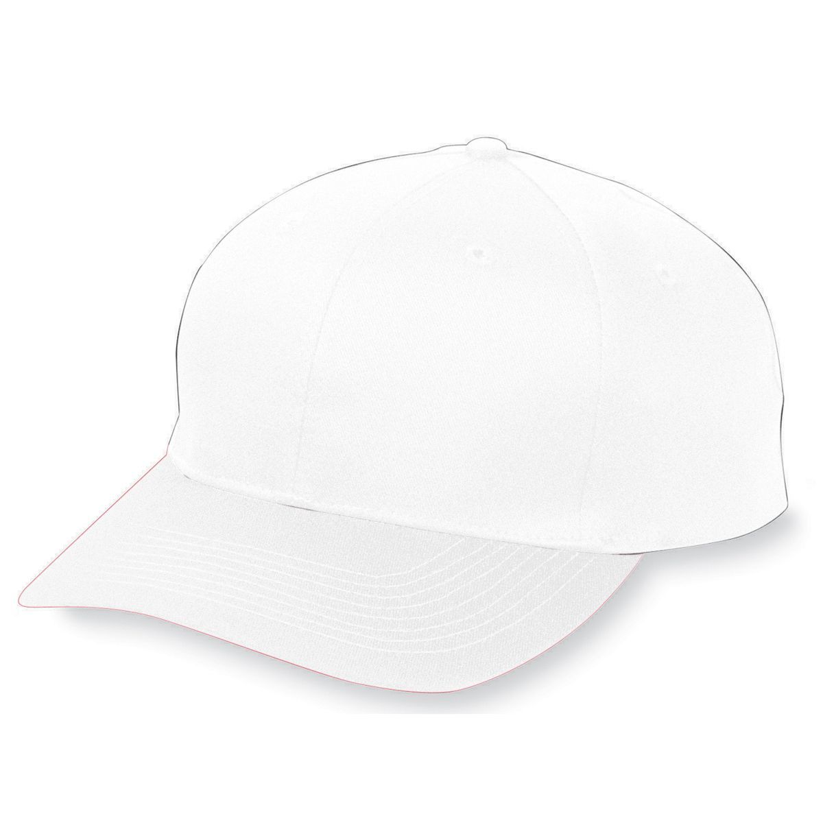 Augusta Sportswear Youth Six - Panel Cotton Twill Low - Profile Cap 6206 WHITE OS