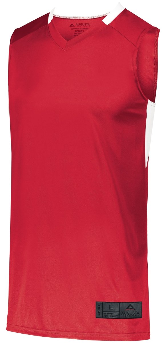 Augusta Sportswear Youth Step - Back Basketball Jersey 1731 RED/WHITE S