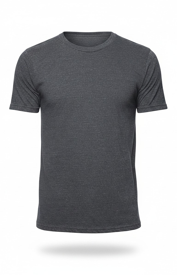 Royal Apparel B2001 Basic Supply Co. Unisex Short Sleeve 4.4 oz Blend Jersey Tee - Heather Dark Grey