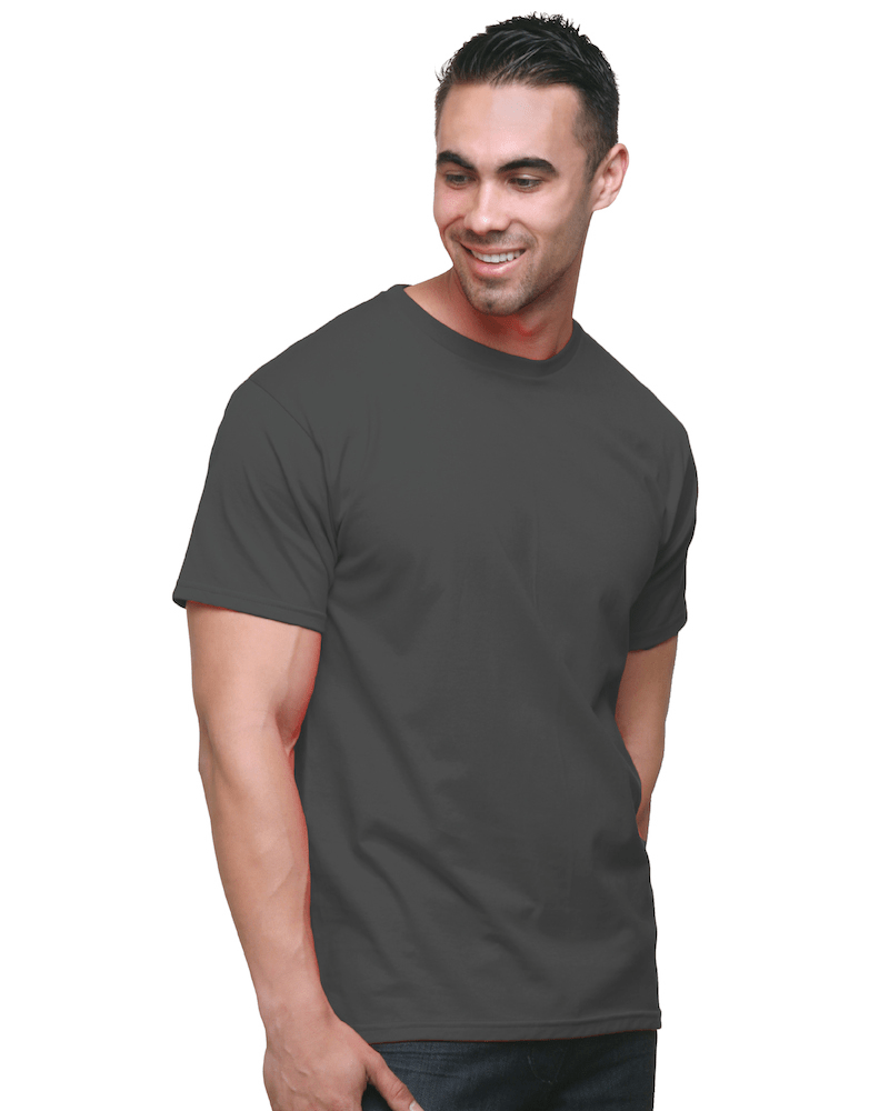 Bayside Men's Union - Made Fine Jersey T-Shirt - Bayside 2925 Charcoal S Short Sleeve T-Shirts